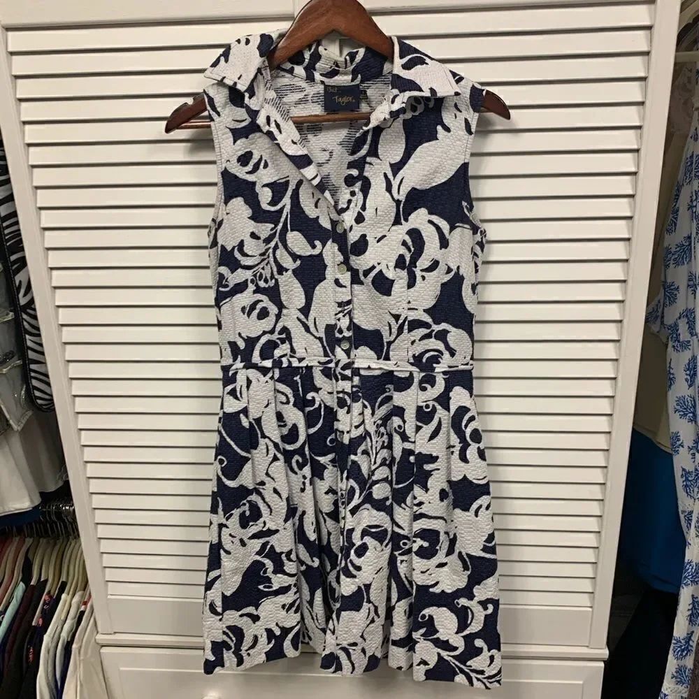 Just Taylor black and white floral Dress size 8